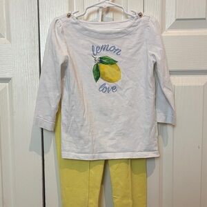 Janie and Jack White and Yellow Kids Matching Set